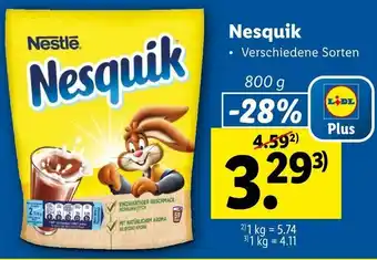Lidl Nesquik 800g Angebot