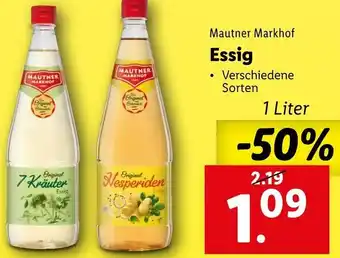 Lidl Essig 1 Liter Angebot