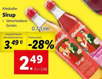 Lidl Almdudler Sirup 0,7 Liter Angebot