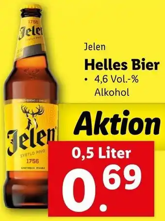 Lidl Jelen Helles Bier 0,5 Liter Angebot