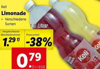 Lidl Keli Limonade 1,5 Liter Angebot