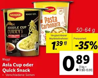 Lidl Asia Cup Oder Quick Snack 50-64g Angebot