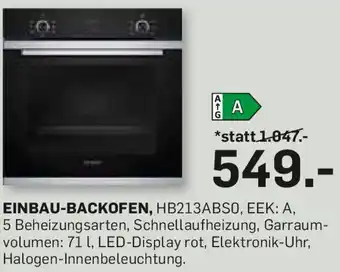 Möbel Ludwig EINBAU-BACKOFEN Angebot