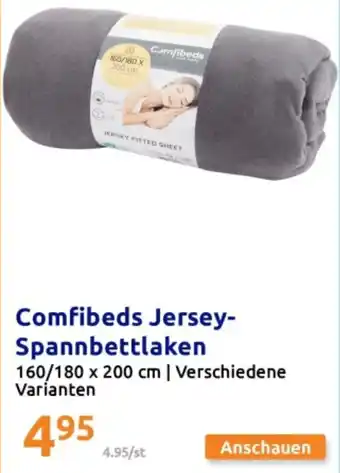 Action Comfibeds Jersey- Spannbettlaken Angebot