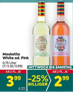 Billa Mosketto White od. Pink 0.75L Angebot