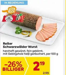 Billa Reiter Schwarzwälder Wurst Angebot