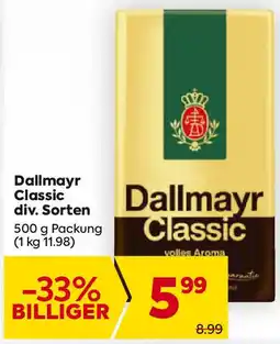 Billa Dallmayr Classic div. Sorten 500g Angebot