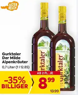 Billa Gurktaler Der Milde Alpenkräuter 0.7L Angebot
