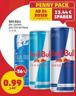 PENNY RED BULL div. Sorten pro 250 ml Angebot