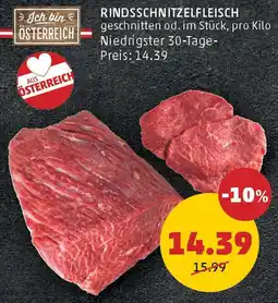 PENNY RINDSSCHNITZELFLEISCH Angebot