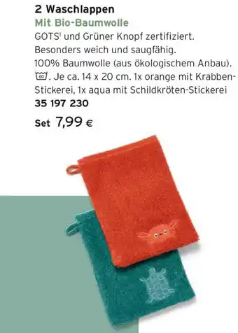 Tchibo Eduscho 2 Waschlappen Angebot