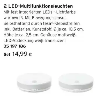 Tchibo Eduscho 2 LED-Multifunktionsleuchten Angebot