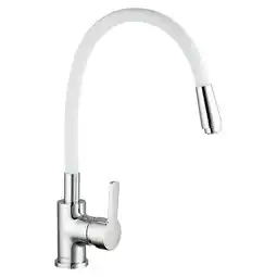Bauhaus Camargue Spültischarmatur Flexo (Niederdruck, Weiß/Chrom, Glänzend) Angebot
