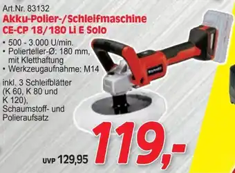 Zgonc Akku-Polier-/Schleifmaschine CE-CP 18/180 Li E Solo Angebot