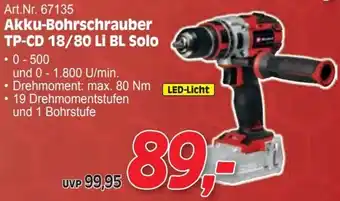 Zgonc Akku-Bohrschrauber TP-CD 18/80 Li BL Solo Angebot