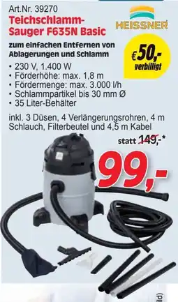 Zgonc Teichschlamm- Sauger F635N Basic Angebot