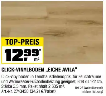 OBI CLICK-VINYLBODEN „,,EICHE AVILA Angebot