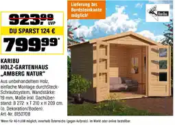 OBI KARIBU HOLZ-GARTENHAUS ,,AMBERG NATUR Angebot