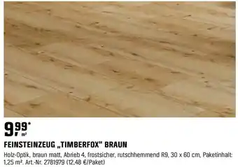 OBI FEINSTEINZEUG „TIMBERFOX" BRAUN Angebot