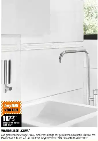 OBI WANDFLIESE,,SILVA Angebot