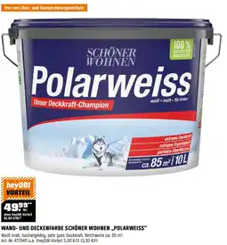 OBI WAND- UND DECKENFARBE SCHÖNER WOHNEN „POLARWEISS Angebot