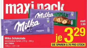 Maximarkt Milka Schokolade  270g -300g Angebot