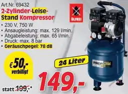 Zgonc 2-Zylinder-Leise- Stand Kompressor 24 Liter Angebot