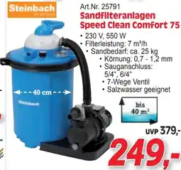Zgonc Sandfilteranlagen Speed Clean Comfort 75 Angebot