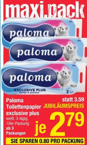 Maximarkt Paloma Toilettenpapier exclusive plus Angebot