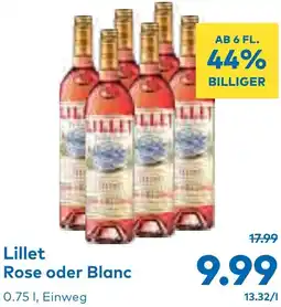 T&G Lillet Rose oder Blanc 0.75L Angebot