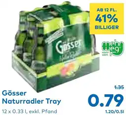 T&G Gösser Naturradler Tray 12 x 0.33L Angebot