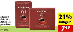 Nah&Frisch Eduscho Gala Nr. 1 Bohne oder gemahlen 500g Angebot