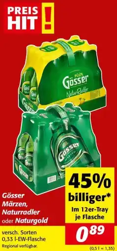 Nah&Frisch Gösser Märzen, Naturradler oder Naturgold 0.33L Angebot