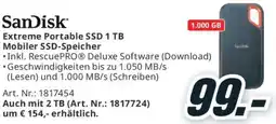 Media Markt Extreme Portable SSD 1 TB Mobiler SSD-Speicher Angebot