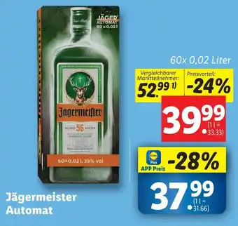 Lidl Jägermeister Automat 60x 0,02 Liter Angebot
