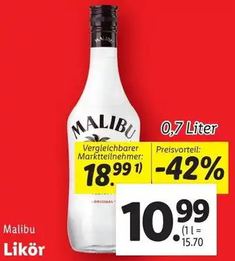 Lidl Malibu Likör 0,7 Liter Angebot