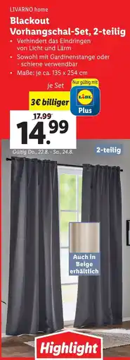 Lidl Blackout Vorhangschal-Set, 2-teilig Angebot