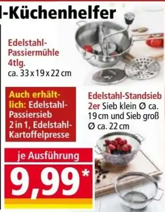 Norma Edelstahl-Küchenhelfer Angebot