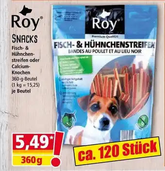 Norma Roy SNACKS FISCH-& HÜHNCHENSTREIFEN 360g Angebot