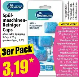 Norma Spül- maschinen Reiniger Caps Angebot