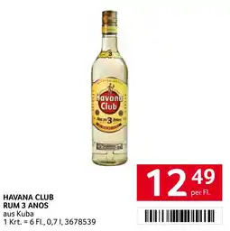 Transgourmet Havana club rum 3 anos Angebot