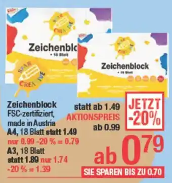 Maximarkt Zeichenblock Angebot