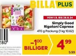 Billa Simply Good Rigatoni Caprese Angebot