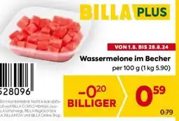 Billa Wassermelone im Becher Angebot