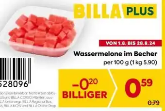 Billa Wassermelone im Becher Angebot