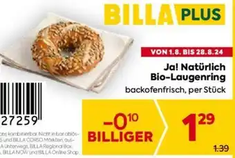 Billa Ja! Natürlich Bio-Laugenring Angebot