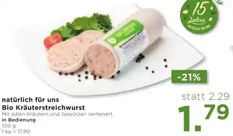 Unimarkt natürlich für uns Bio Kräuterstreichwurst Angebot