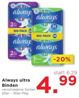 Unimarkt Always ultra Binden Angebot