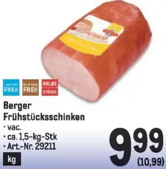 Metro Berger Frühstücksschinken Angebot