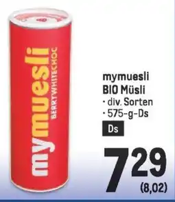 Metro mymuesli BIO Müsli Angebot